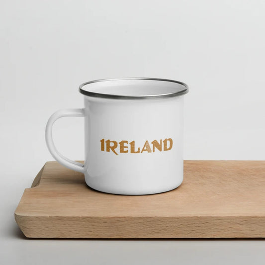 Eire and Celtic Harp Enamel Mug